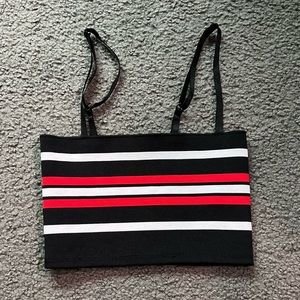 striped fashion nova crop top